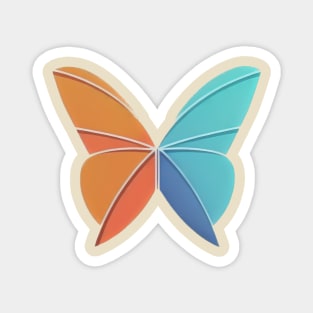 Butterfly Flight - Minimalist butterfly design for the environment Magnet