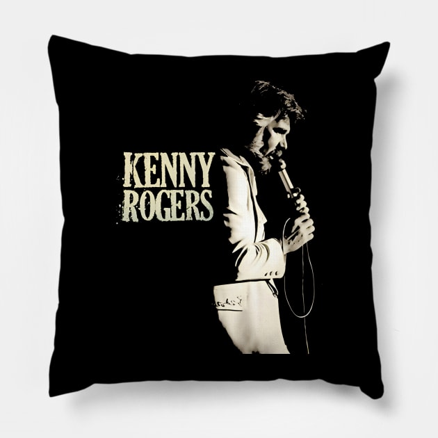 Kenny G Rogers Pillow by minimalistix