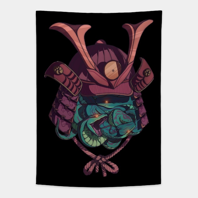 Samurai Snakes Tapestry by eliaspirina