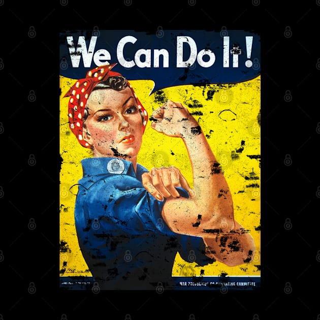 We Can Do It! Rosie the Riveter WWII Vintage Poster Design by DesignedForFlight