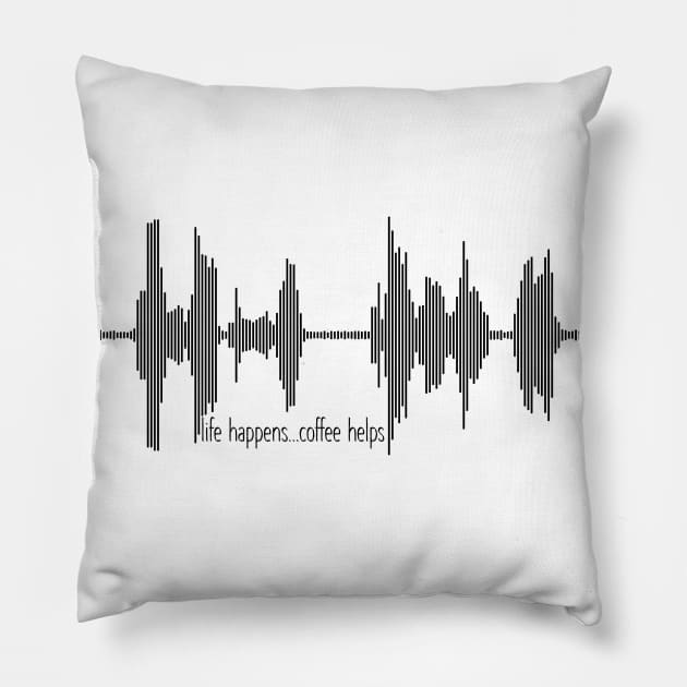 Life Happens Soundwave Pillow by ginkelmier