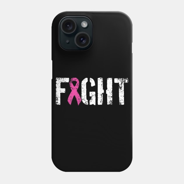Fight Breast Cancer Military Style Awareness Ribbon Phone Case by eldridgejacqueline