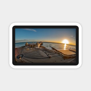 Fisheye view of Cromer pier at sunrise Magnet