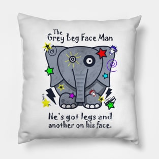 Mighty Grey Leg Face Man - Eye Voodoo Pillow