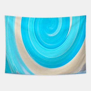 Watercolor Blue and Light Pattern watercolour whirl painting Tapestry