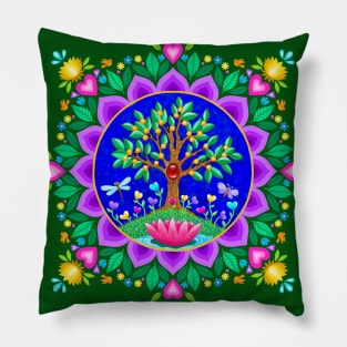 Tree of Life Mandala Pillow