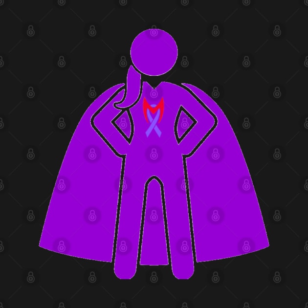 S Witch Awareness Ribbon Woman Superhero Silhouette by CaitlynConnor