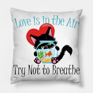 Love is in the Air Valentine's Cute Cat Pillow