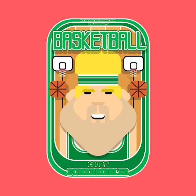 Basketball Green - Court Dunkdribbler - Sven version by Boxedspapercrafts