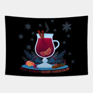 Stay warm - Merry Christmas Tapestry