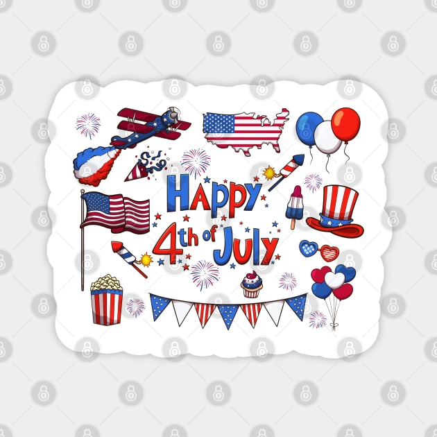 Happy 4th of July Magnet by TheMaskedTooner