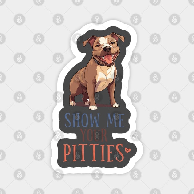 Pittie Magnet by Iuliana