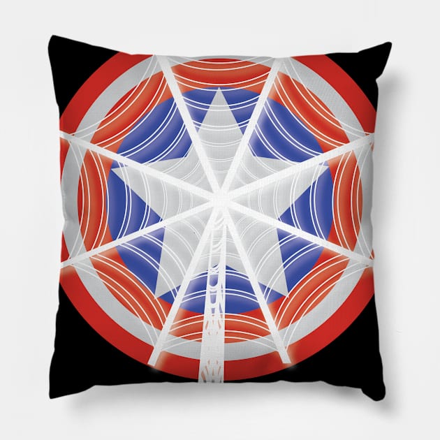 Webbed Shield Pillow by SuperiorComicShow
