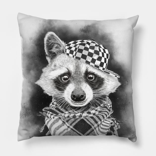 Rocco Raccoon Pillow by ronnkools