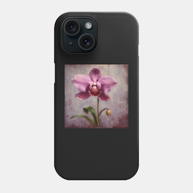 Mauve Folk Art Orchid Phone Case by EpicFoxArt