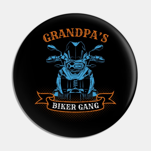 Grandpa's Biker Gang Father's Day Pin by DwiRetnoArt99