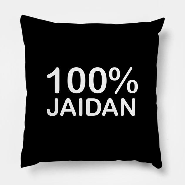 Jaidan Name, mothers day gifts from son and daughter in law. Pillow by BlackCricketdesign