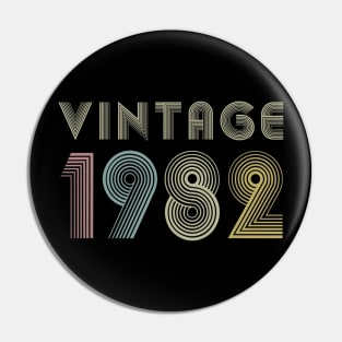 38Th Birthday Gift Vintage 1982 Classic Men Women Pin