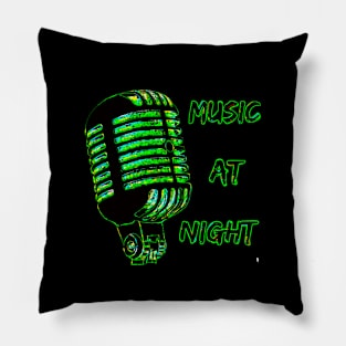 retro microphone , music by night. Pillow