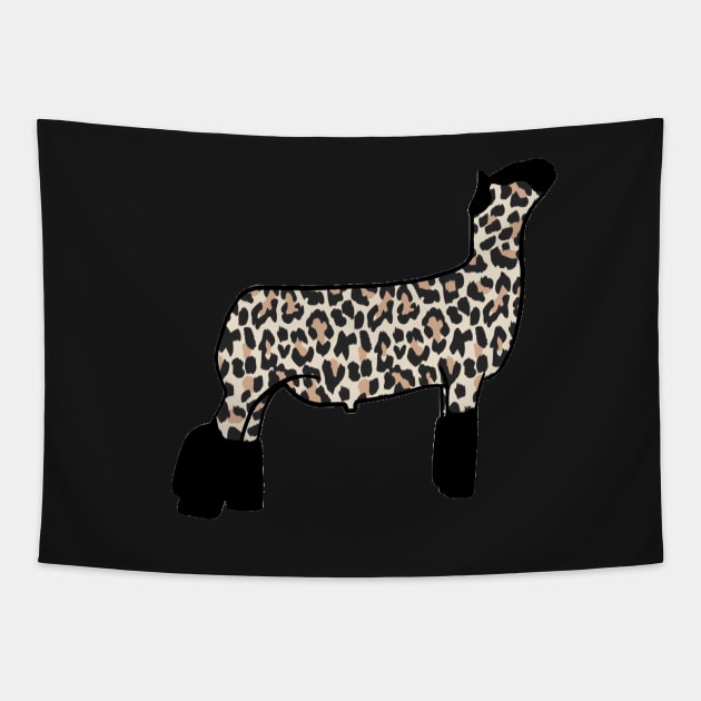 Cheetah Print Market Wether Lamb Silhouette 2 - NOT FOR RESALE WITHOUT PERMISSION Tapestry by l-oh