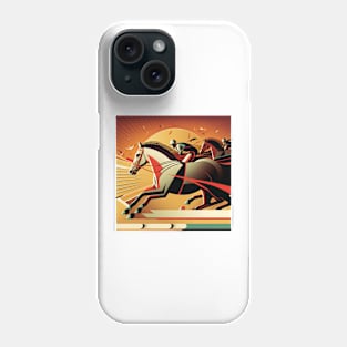 Art Deco Style Horse Racing Phone Case