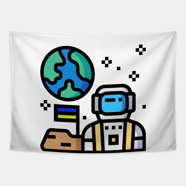 space travel Tapestry by Pavlushkaaa