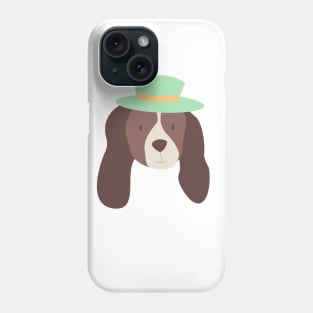 Cute dog in a hat Phone Case