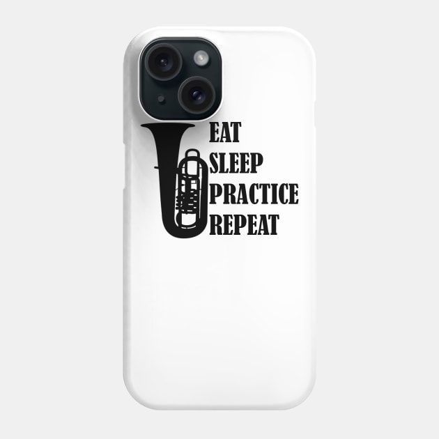 Eat Sleep Practice Repeat: Tuba Phone Case by GeneticRambles