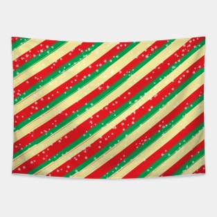 Colorful christmas pattern stripes Tapestry
