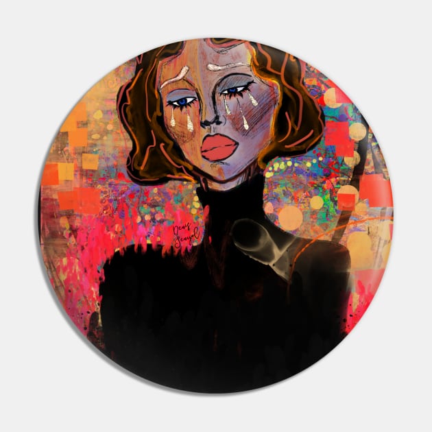 Abstract lady portrait Pin by Colormyline by Denis Senyol