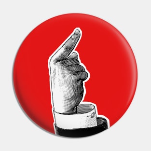 Hand pointing upwards Pin