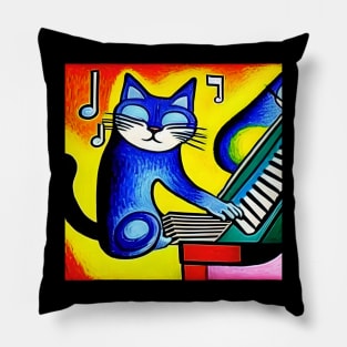 A Cat Playing The Keyboard Pillow