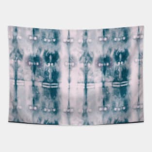 Dusk and Pale Pink Tie-Dye Plaid Tapestry