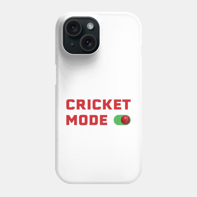 Cricket Mode On - Red Phone Case by DPattonPD