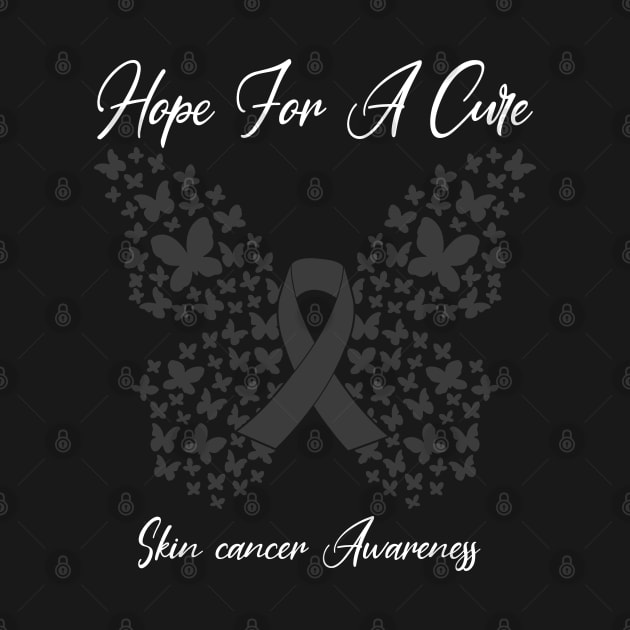 Hope For A Cure Butterfly Gift 3 Skin cancer by HomerNewbergereq