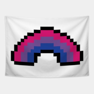 Pixel Rainbow Design in Bisexual Pride Flag Colors Tapestry