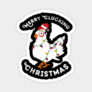 Merry Clucking Christmas Magnet