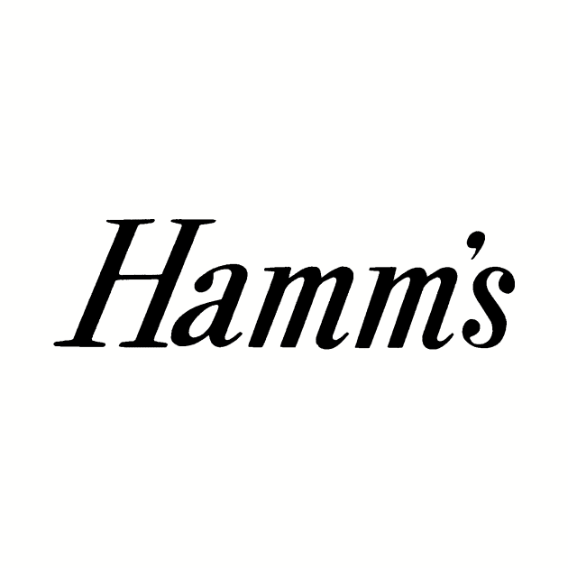 Hamm's Beer Logo - slanted serif in black by Eugene and Jonnie Tee's