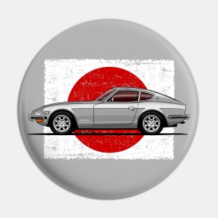 The super cool japanese sports car with flag background Pin