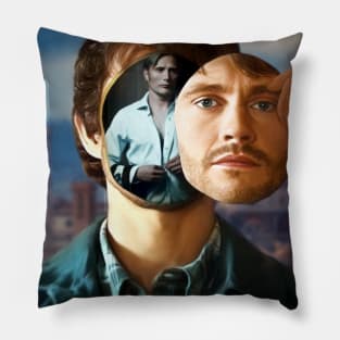 Hannigram Hannibal on Will Graham's Mind Surreal Face Art Pillow