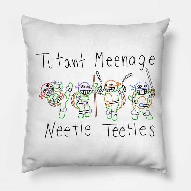 Tutant Meenage Neetle Teetles Pillow by Creighcreigh