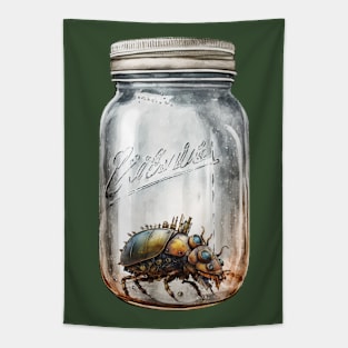 Steampunk Bug in Jar Tapestry