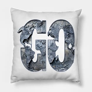 "Go" To the Nations - Textured Nation Image Pillow