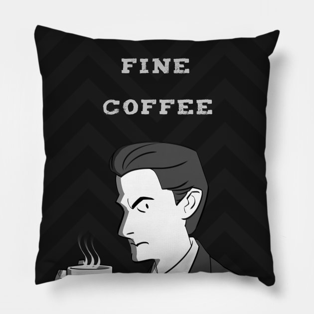 Twin peeks damn fine coffee agent Cooper Pillow by tumblebuggie