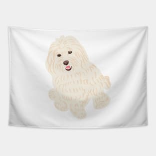 Maltipoo Smiling Sitting Tapestry