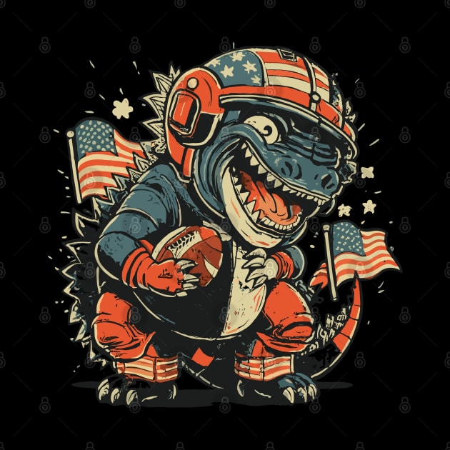 Godzilla American Flag by Nolinomeg