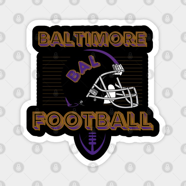 Baltimore Football Vintage Style Magnet by Borcelle Vintage Apparel 