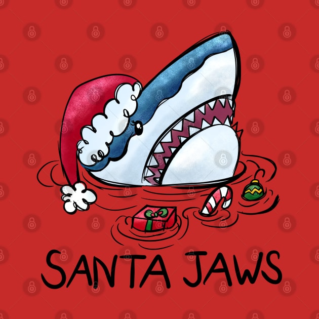 Santa Jaws- Funny Shark Christmas Gifts by Pop Cult Store