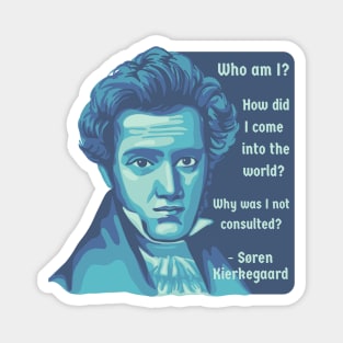 Søren Kierkegaard Portrait and Quote Magnet