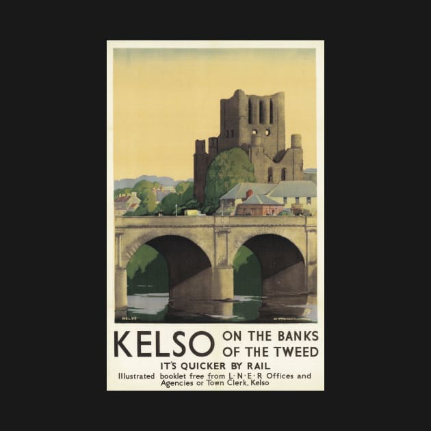 Kelso, Scotland - Vintage Railway Travel Poster - 1941 by BASlade93